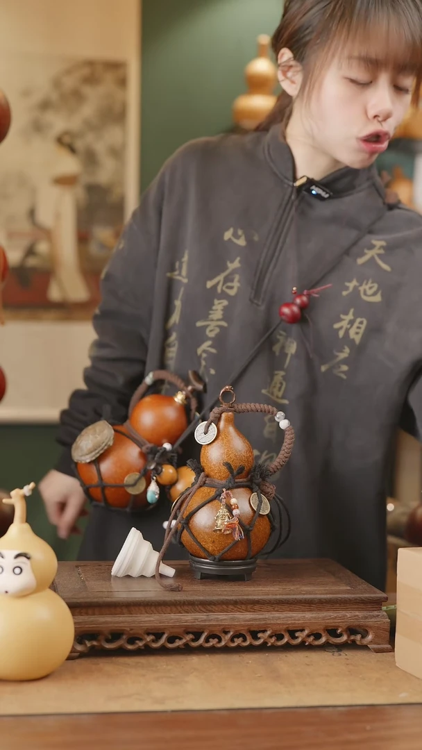 【闪购商品】141号精品天然大漆工艺防渗内胆酒葫芦~