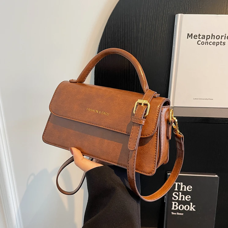 复古小包包女包时尚2025新款单肩斜挎包高级感女士手提小方包2132