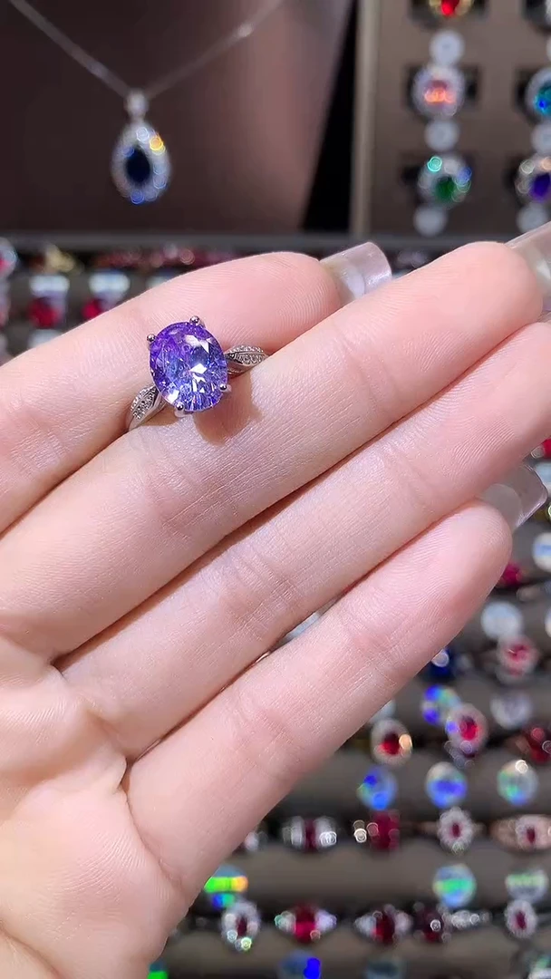 银S925镶嵌戒指碧玺810