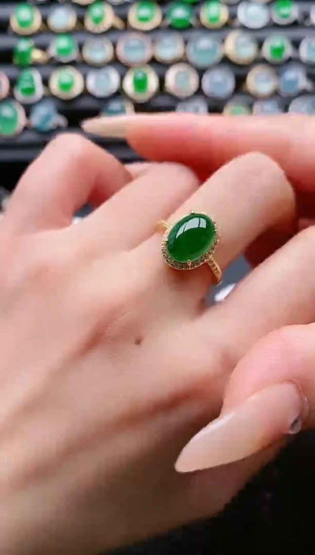【闪购商品】翡翠戒指银S925镶嵌111111