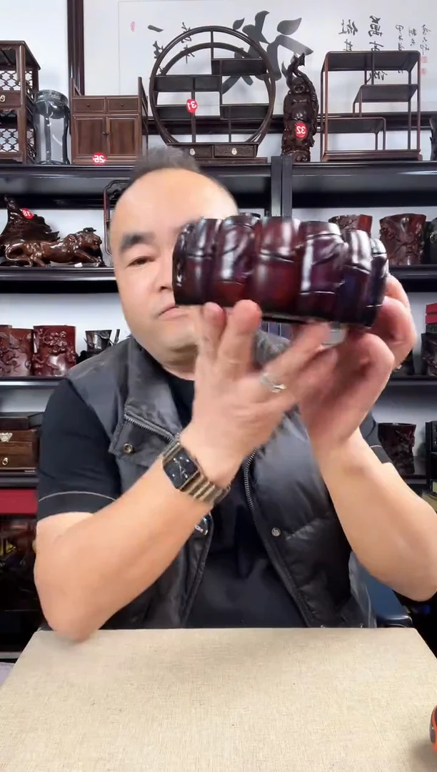 木15竹节圆老李红木工艺品