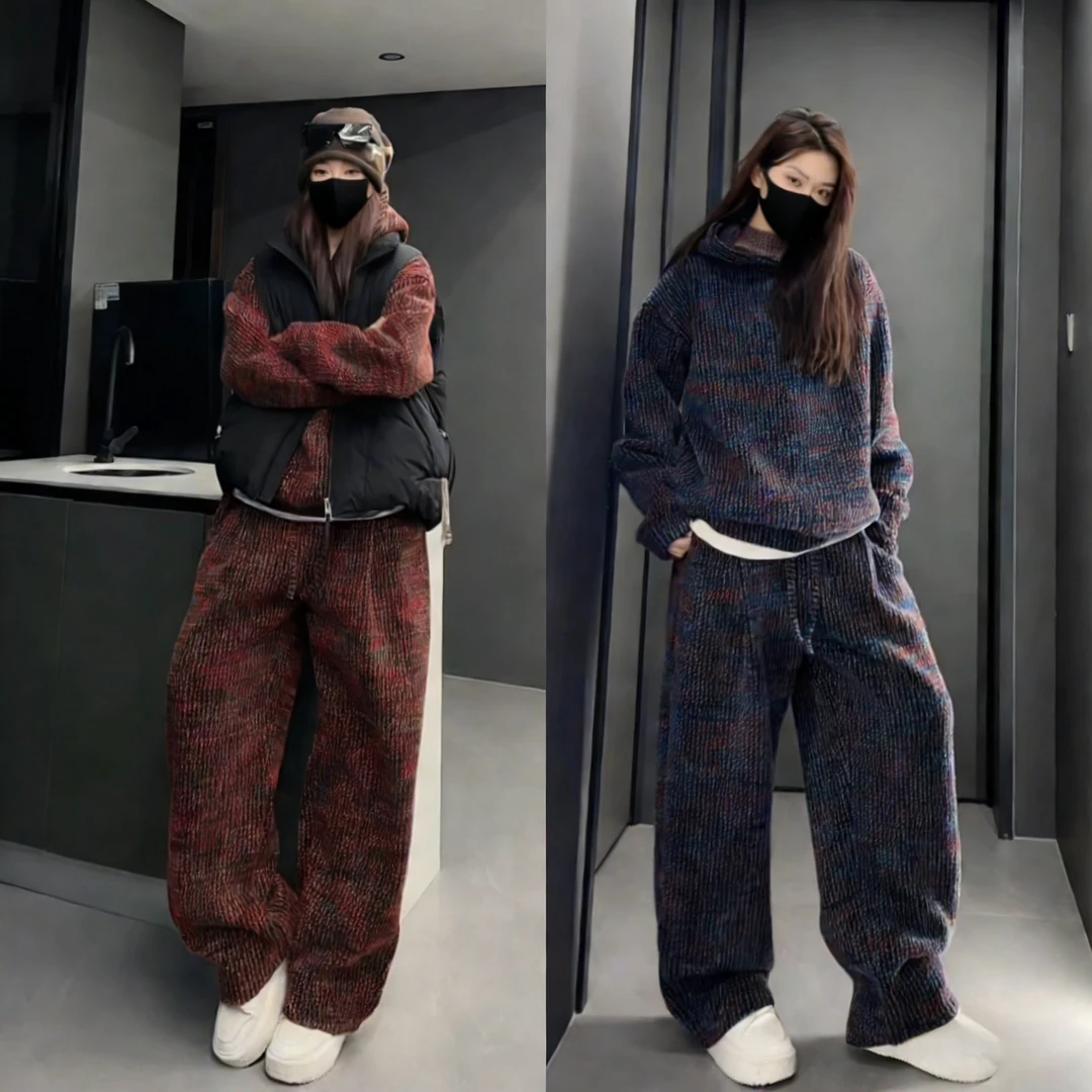 【现货】高级感情侣款加绒套装重磅冬季休闲连帽卫衣休闲裤两件套