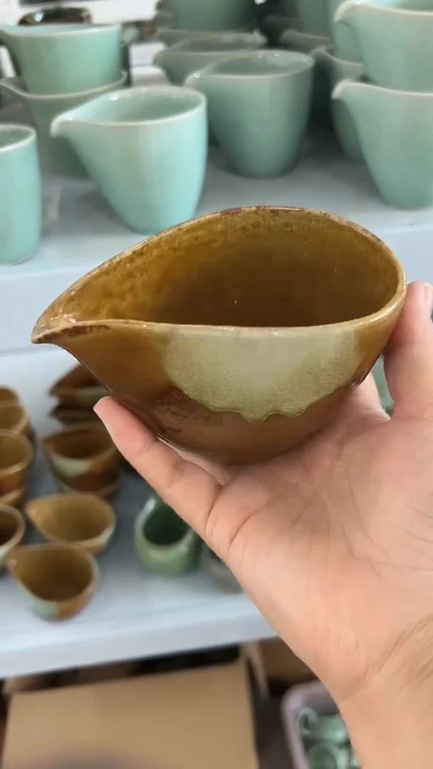 龙泉云间青瓷小米茶器