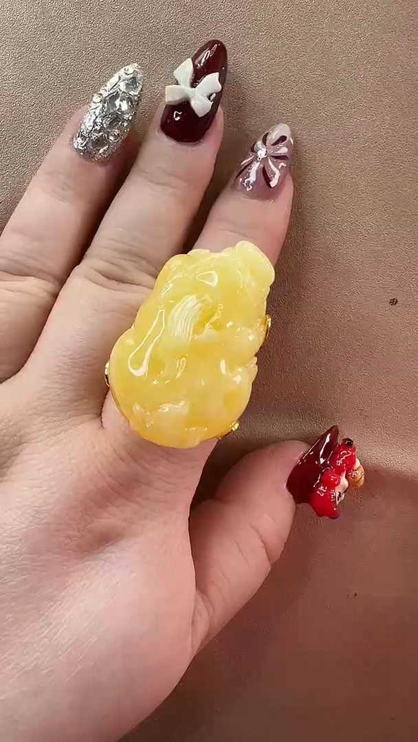 【闪购商品】琥珀戒指未镶嵌戒指