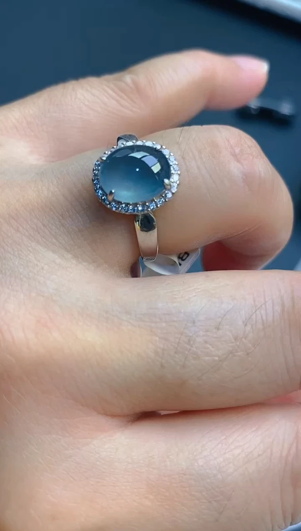 【闪购商品】翡翠耳饰银S925镶嵌天然A货翡翠1