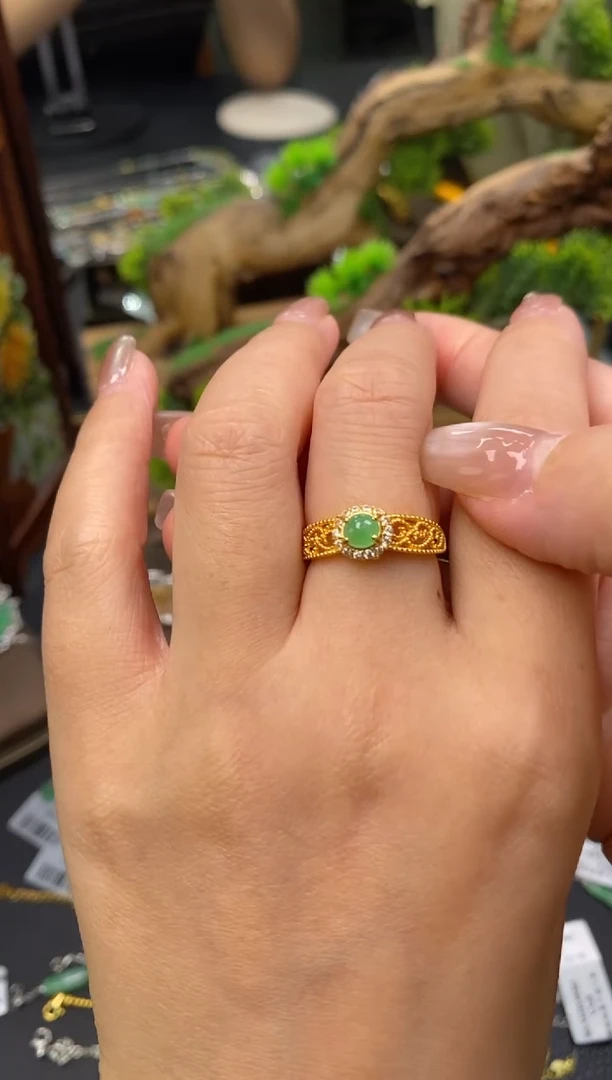 颈饰银S925镶嵌翡翠净货15586