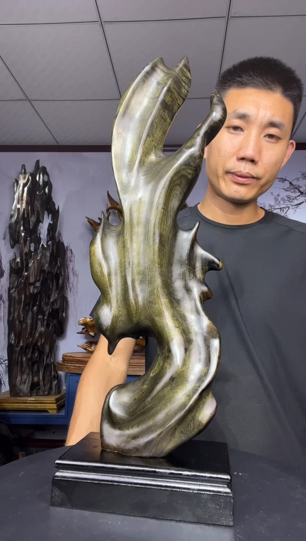 金丝楠木雕款辻*金丝楠木工艺品摆件