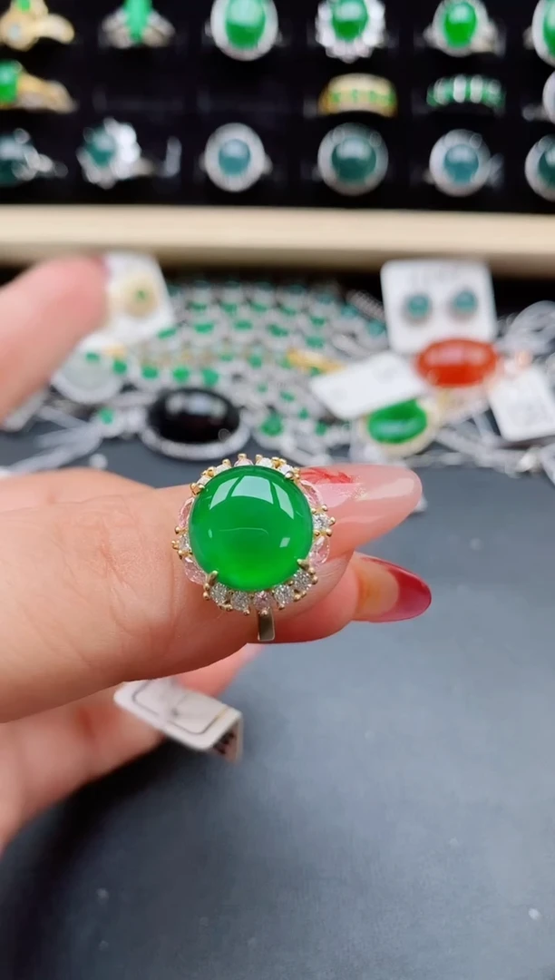 【闪购商品】翡翠戒指银S925镶嵌321321