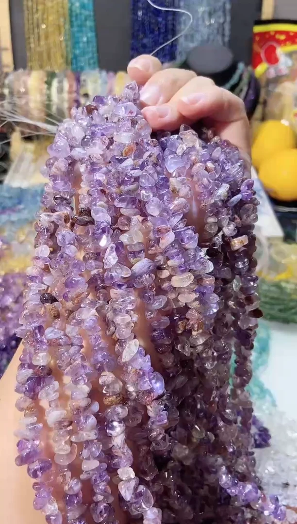 未镶嵌珠宝半成品水晶紫幽灵