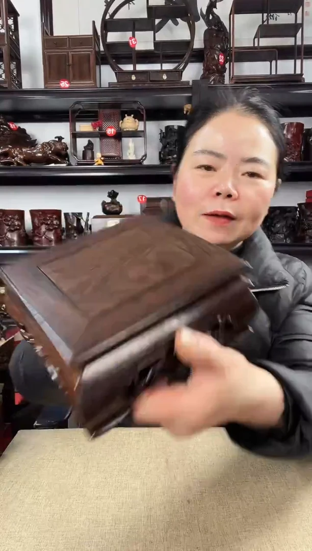 木灵芝正方老李红木工艺品