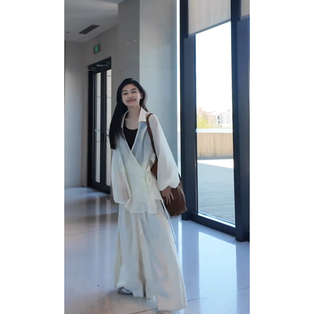 parkyeon韩系气质穿搭套装慵懒风防晒上衣松弛感休闲长裤两件套