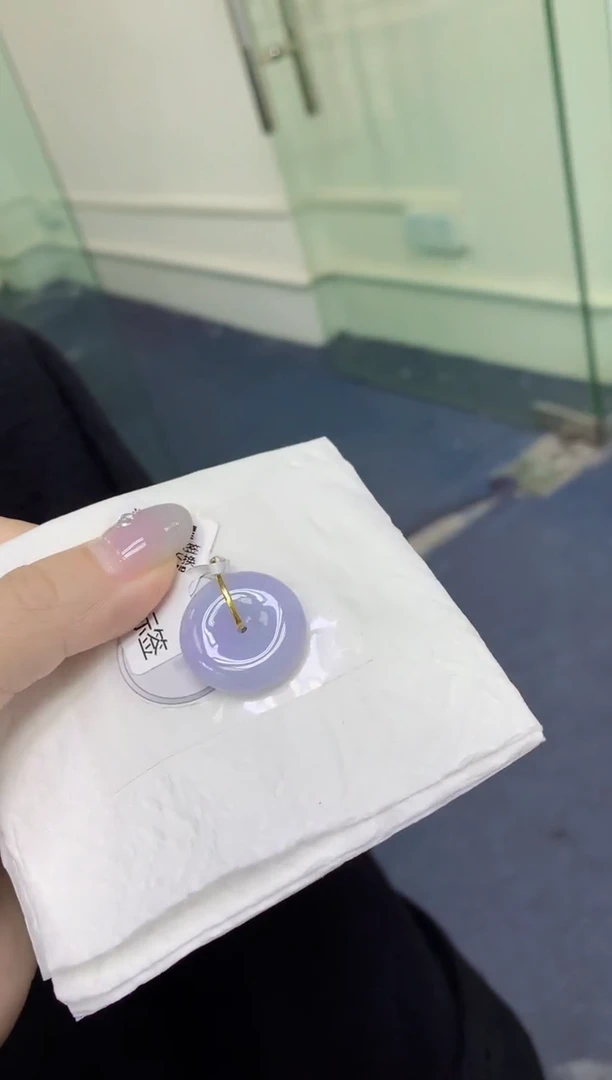 颈饰18K金镶嵌翡翠天然缅甸翡翠A货百元以上9元证书费自理