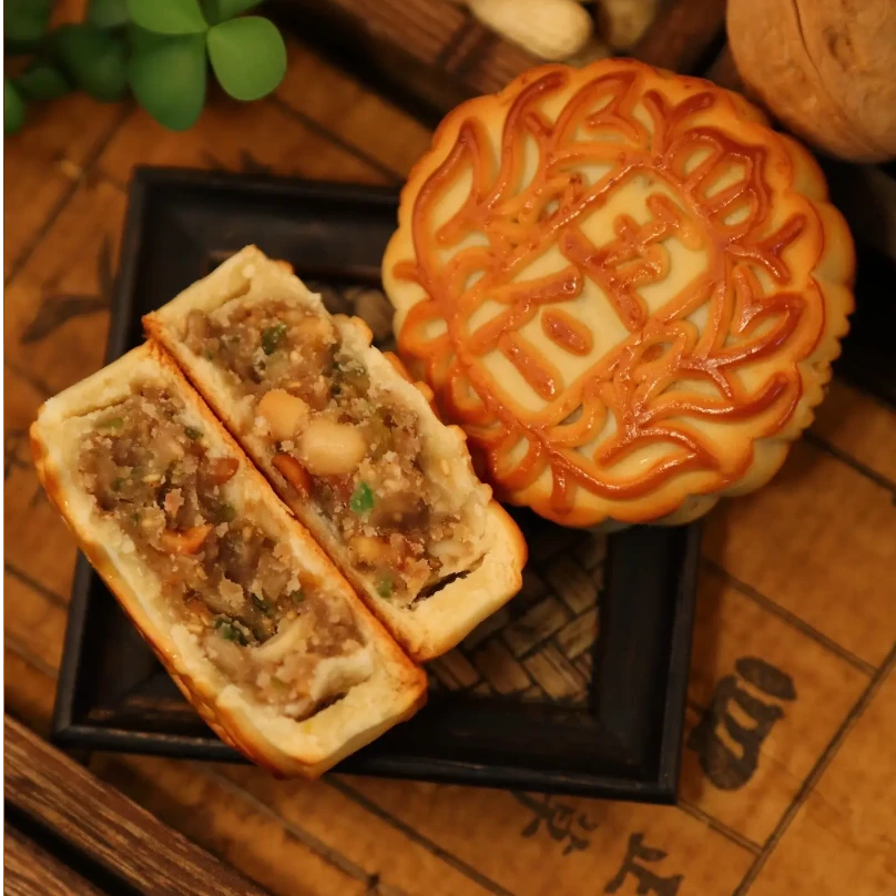 老式传统五仁月饼皮薄馅足中秋糕点零食