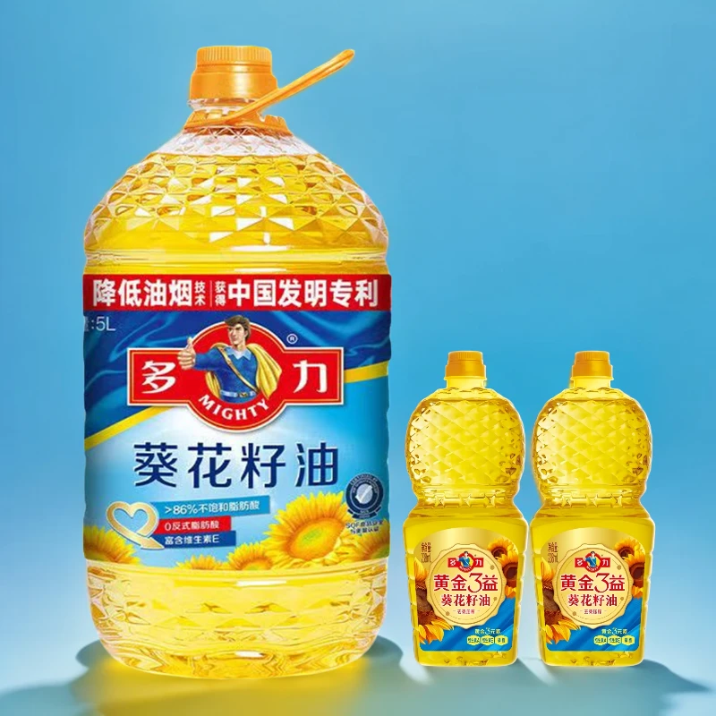 【拍一发三】多力葵花籽油5L+238M*2瓶3益葵花油营养清香食用油