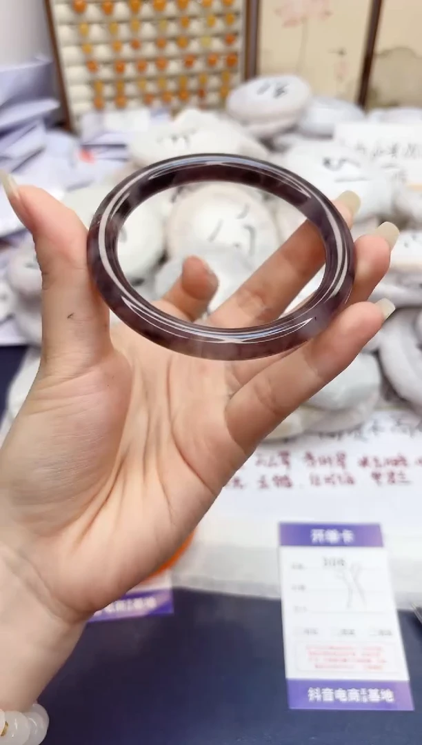 石英质玉手镯未镶嵌306-紫罗兰-圈口60