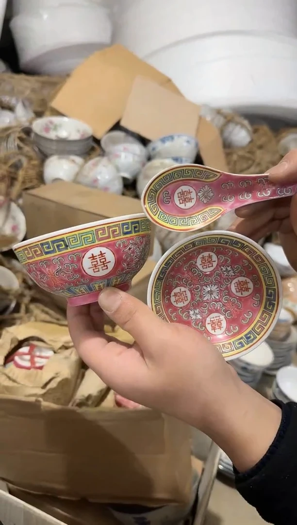 【闪购商品】摆件一碗一勺一碟微瑕介意勿拍