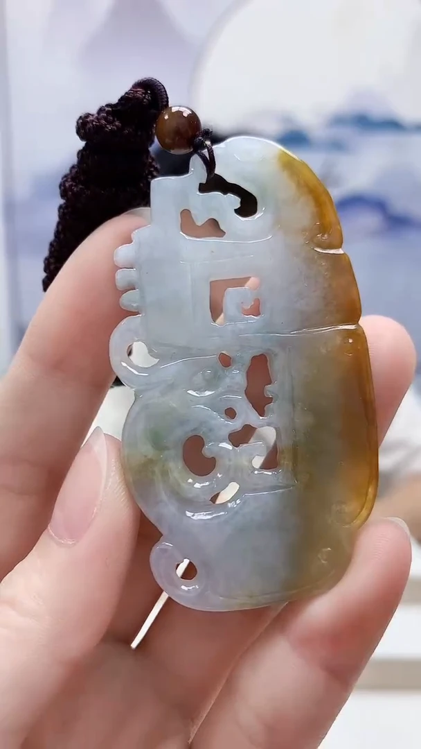 未镶嵌定制翡翠4917ry-毛货挂件26