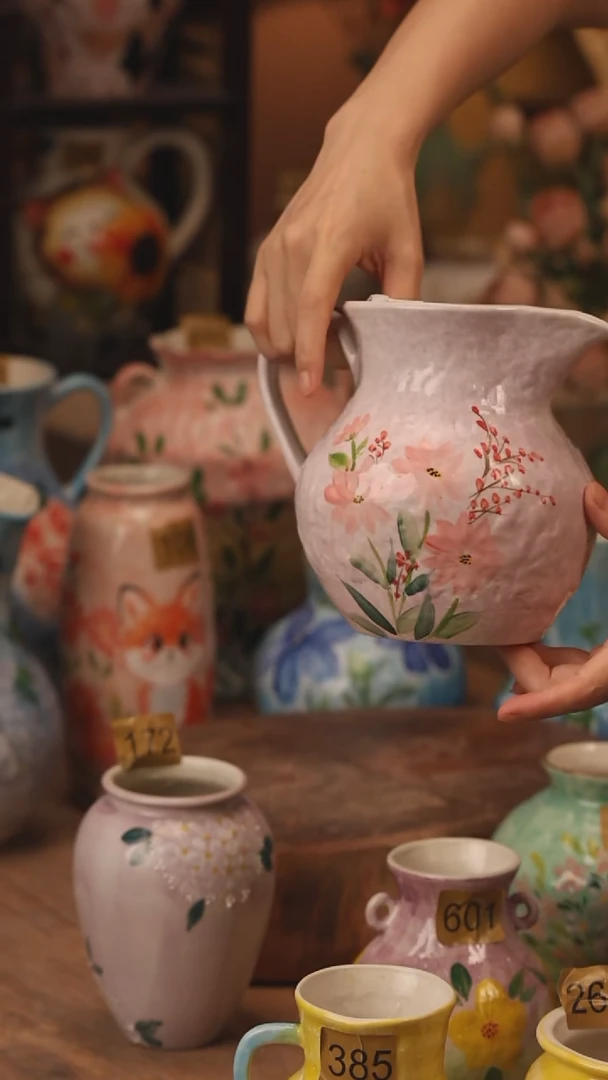 陶瓷114景德镇设计师手作花器摆件侘寂风