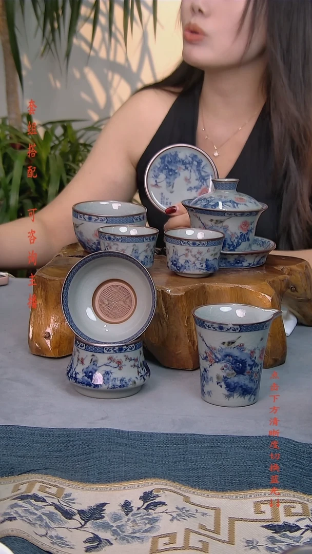 简装家用款7件套 老陶泥开片纹陶瓷茶具