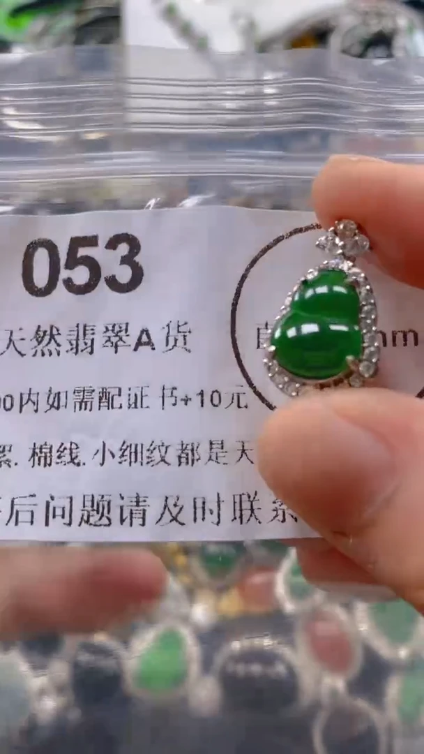 翡翠未镶嵌吊坠(不含链)053