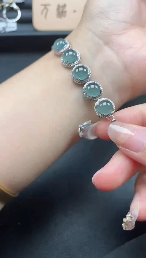 翡翠戒指银S925镶嵌51511