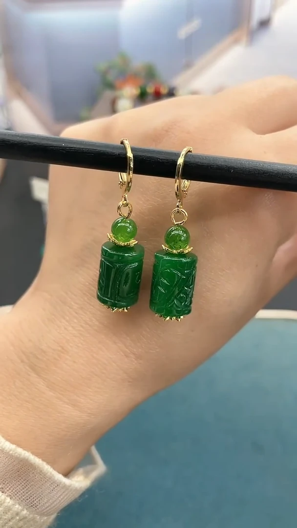 未镶嵌和田玉耳饰路路通耳包