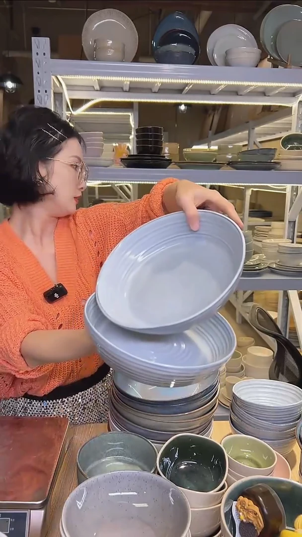 瓷268外贸尾货高温釉下彩陶瓷餐具默认微瑕