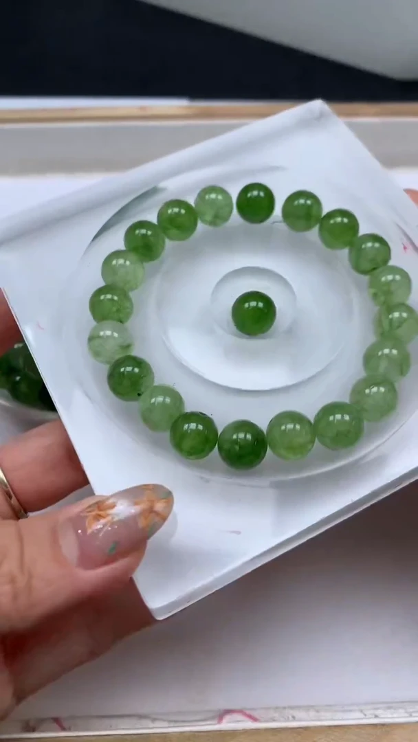未镶嵌散珠碧玺D49 绿碧玺10mm10个6.8元