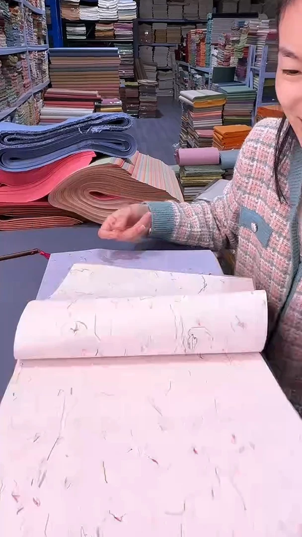 纯手工30*60cm五色50张青丝红花雁楮清水云龙
