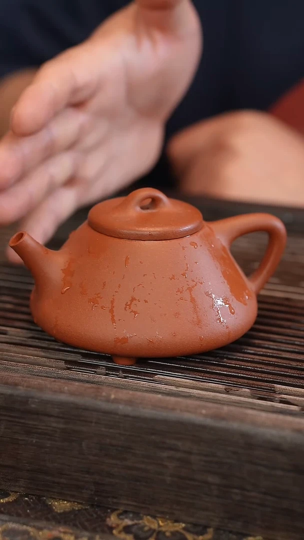 茶壶紫砂子冶石瓢 半手工 260cc