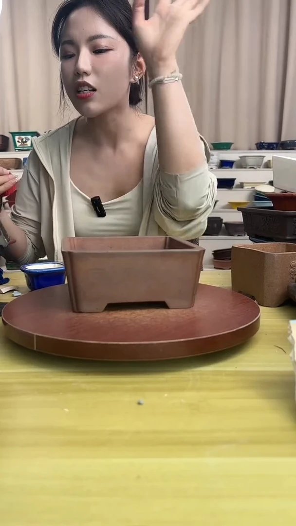 紫砂花盆浅草紫砂花盆微瑕