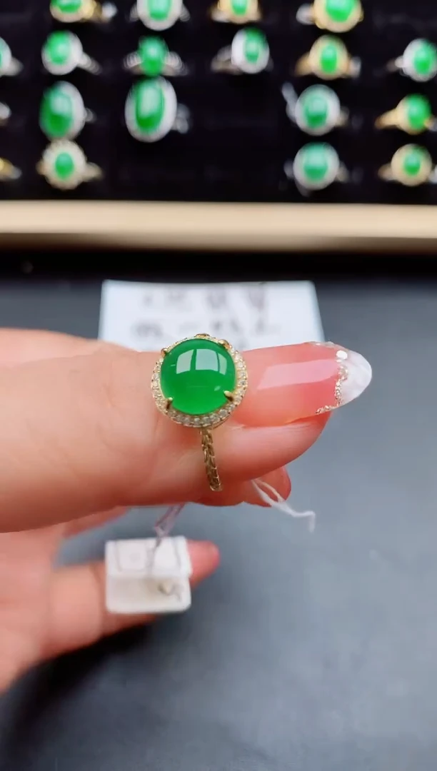 【闪购商品】翡翠戒指银S925镶嵌50800
