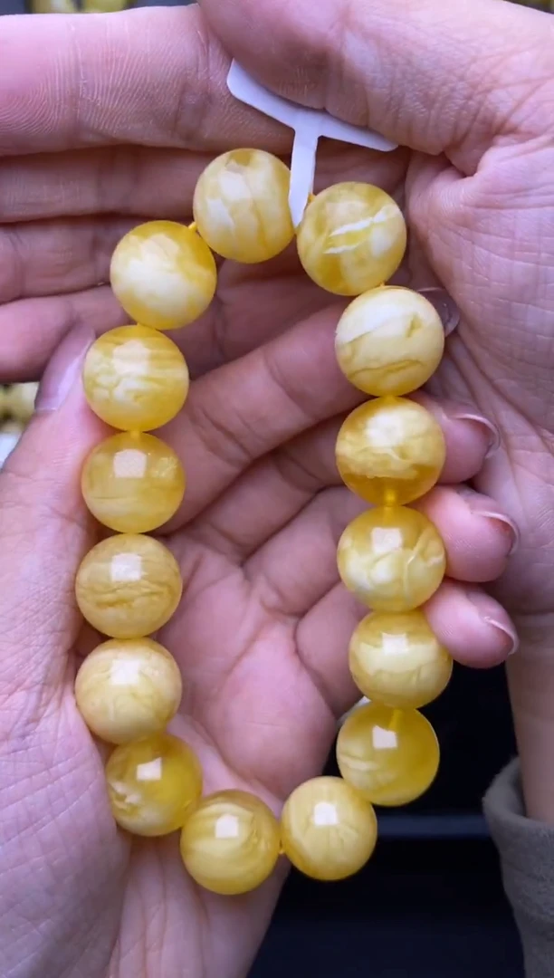裸石琥珀未镶嵌14mm大小姐珠宝146