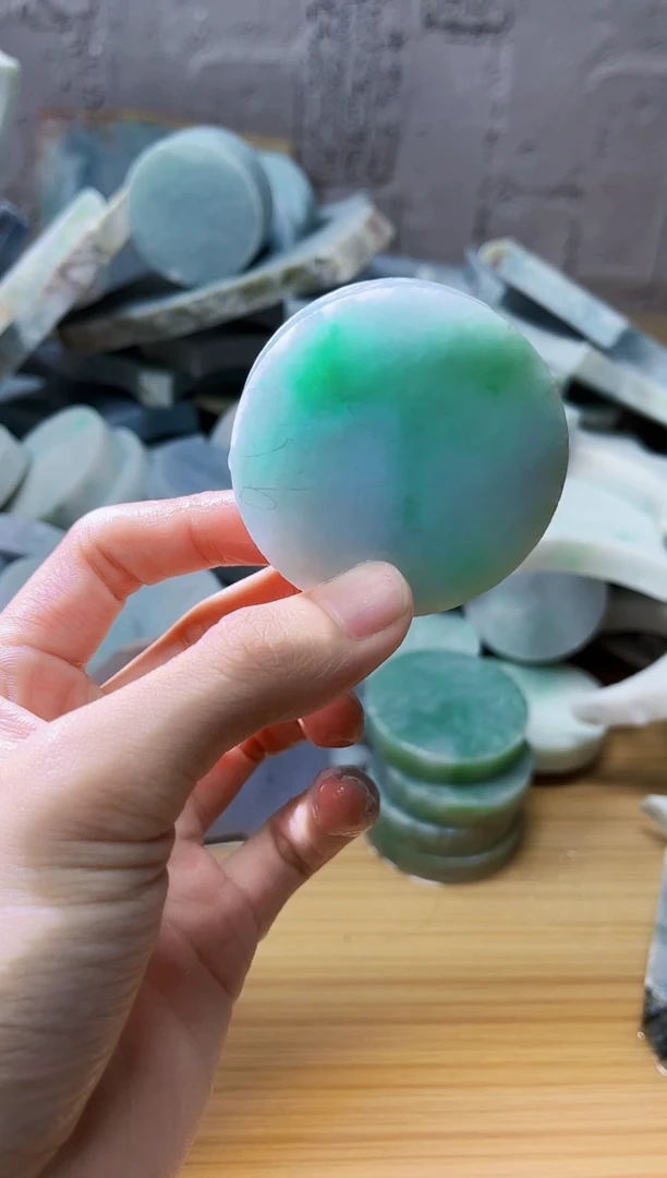 裸石翡翠翡翠a货正品玉石古陈494