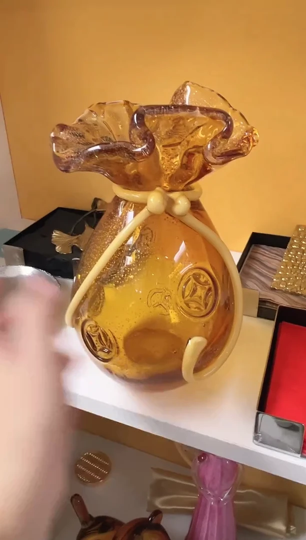 福利款 琉璃  焦糖色花瓶