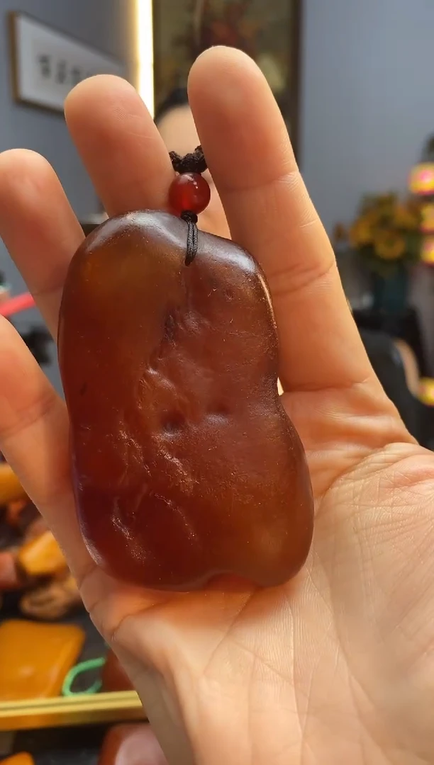 琥珀颈饰未镶嵌吊坠