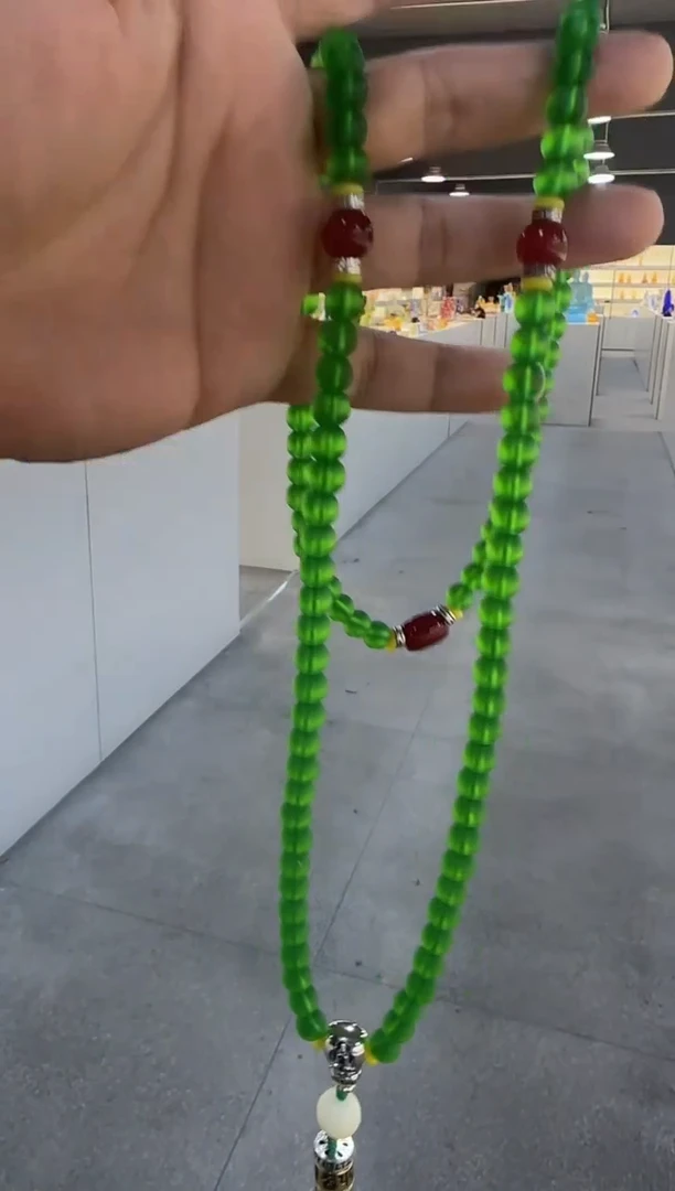 手工艺品琉璃108颗绿色