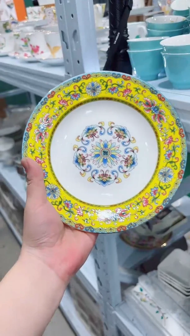 瓷片日用陶瓷（简装）盘子一个