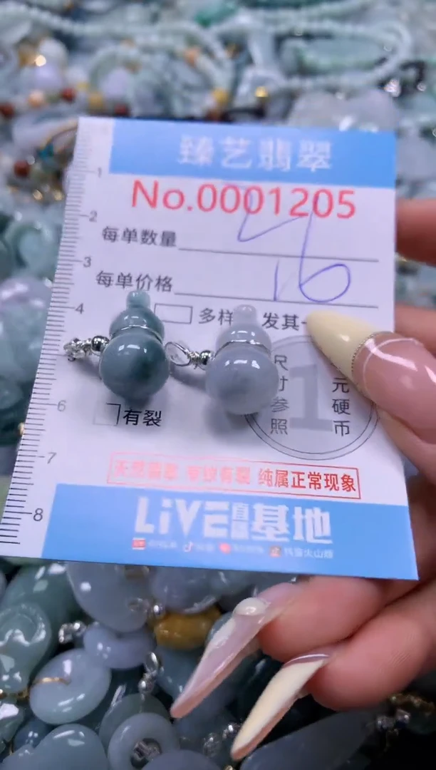 翡翠未镶嵌颈饰含绳0001205