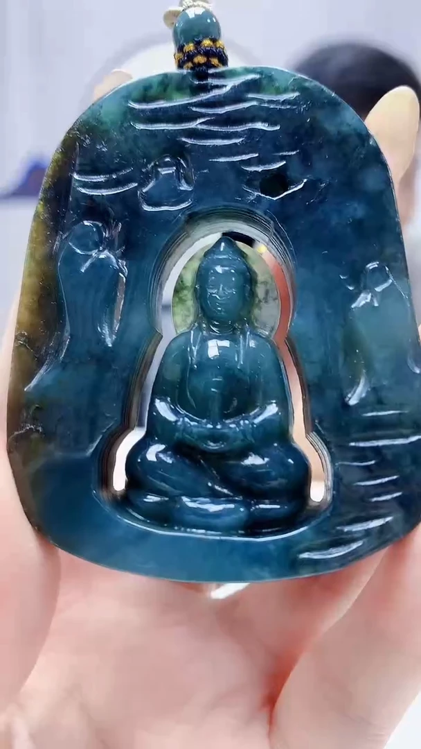 未镶嵌定制翡翠4917DD-毛货挂件71