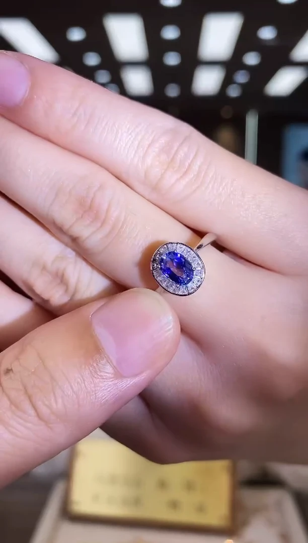 戒指蓝宝石银S925镶嵌04