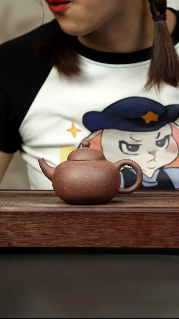 紫砂茶壶百年岩中泥六拼大象