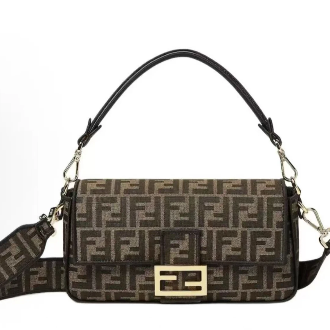 99新 FENDI/芬迪  芬迪老花法棍中号单肩包 THCI2315