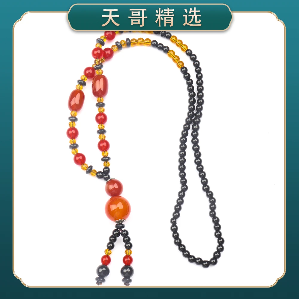 1264经典精美时尚气质百搭款情侣玛瑙吊坠挂件颈饰（多样性发一）