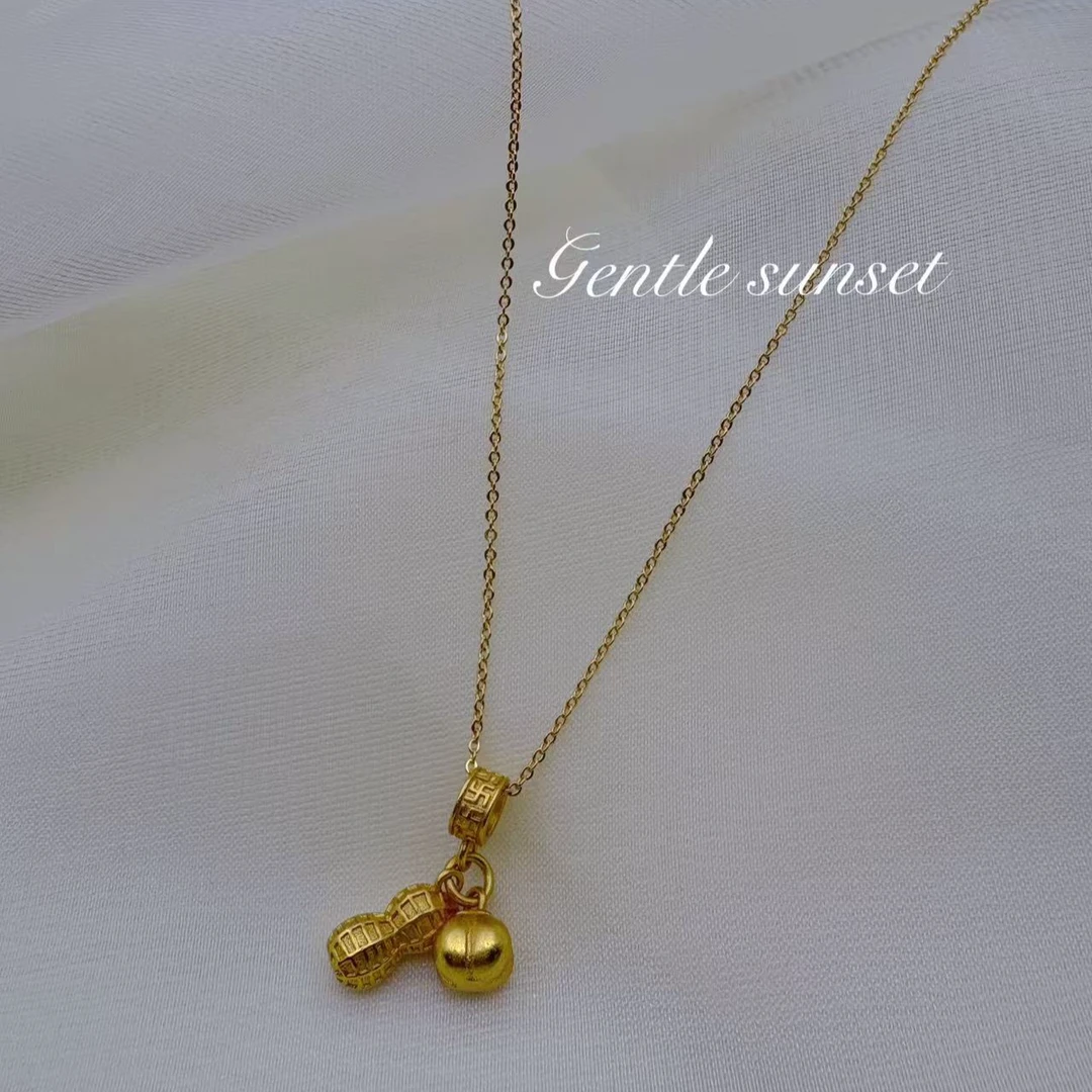 钛钢项链 【Kiss娜】钛钢3221可爱柿柿生生项链