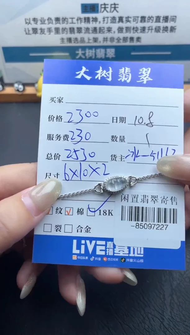 颈饰18K金镶嵌翡翠多人-85097227