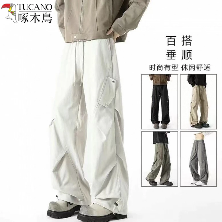 啄木鸟春夏休闲裤工装裤休闲男裤潮裤子美式速干百搭工装裤男款