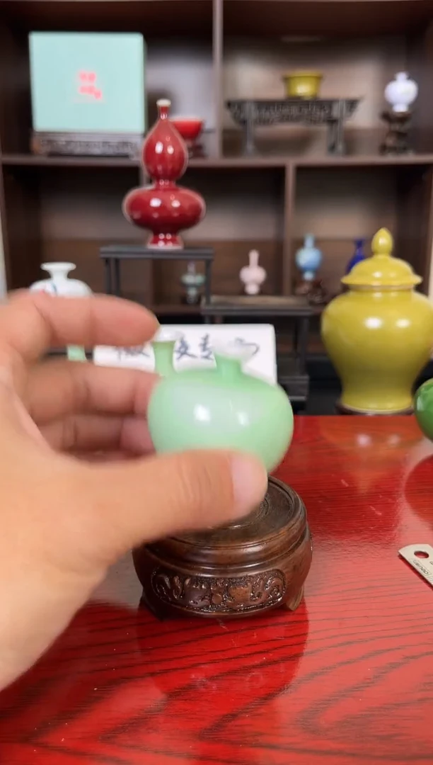 摆件瓷12.13晚微瑕小花瓶摆件迷你