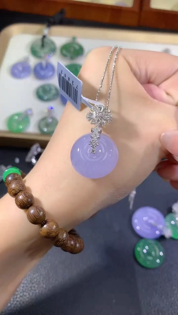 翡翠18K金镶嵌吊坠(不含链)106-扣子（多样性发货一件（不含链扣