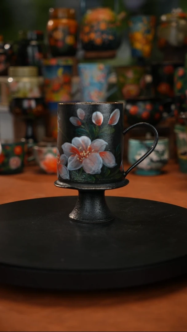 紫砂油画手绘釉 下彩
